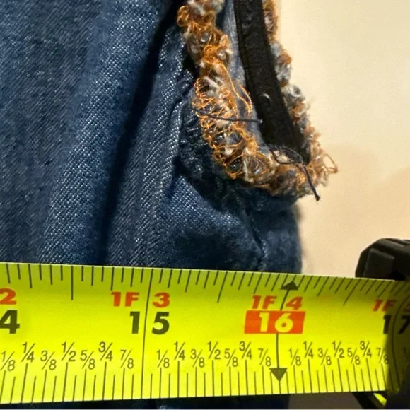 Lapis Blue Denim Maxi Dress Cottage Core - Picture 6 of 8